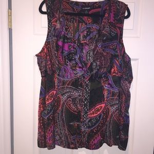Lane Bryant Multi Color Sleeveless Top size 22
